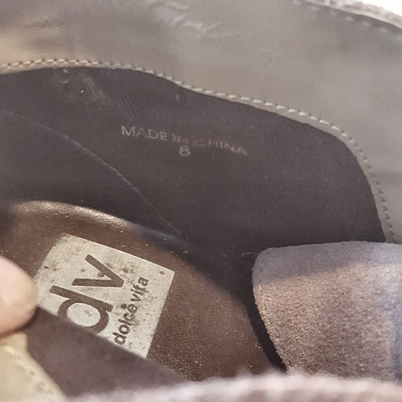 Dolce Vita Suede Wedge Lace Up Booties - Sz 8 - Picture 3 of 8